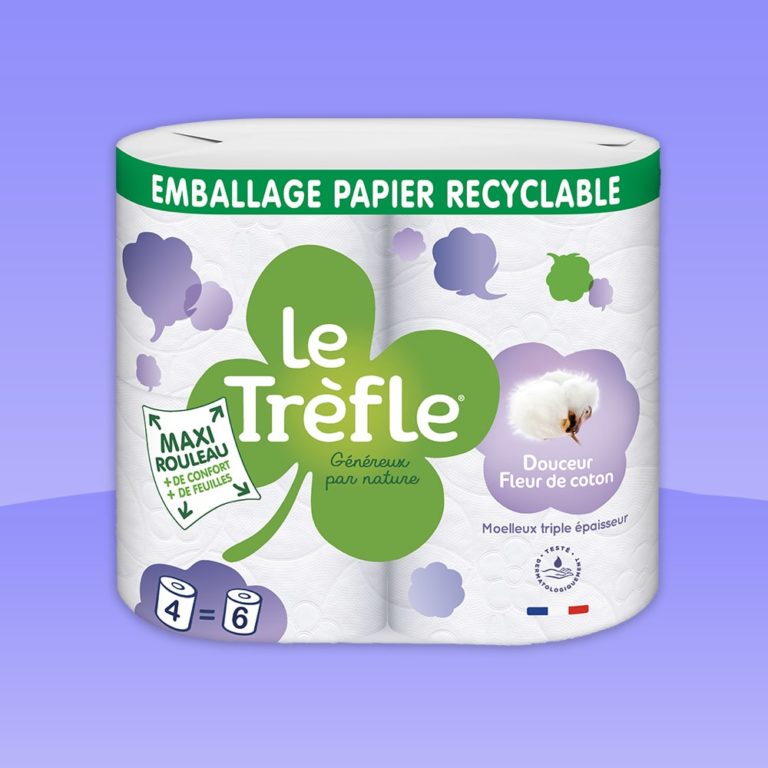 Papier toilette - Le Trèfle® Douceur Fleur de coton